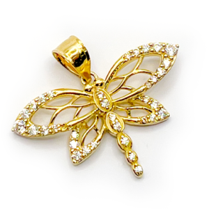 Dragonfly Pendant with Cuban Zirconia