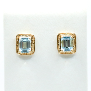 Earring with Blue Stone