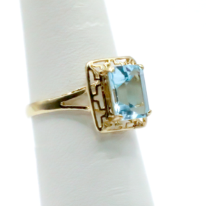 Woman Ring with Blue Stone