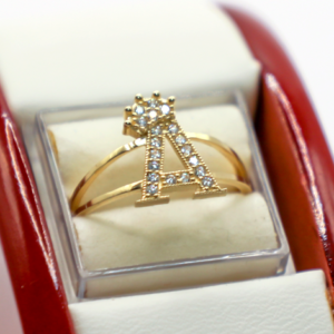 Women Letter a with Cuban Zirconia