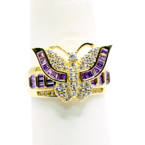 Ring Butterfly with Cuban zirconia